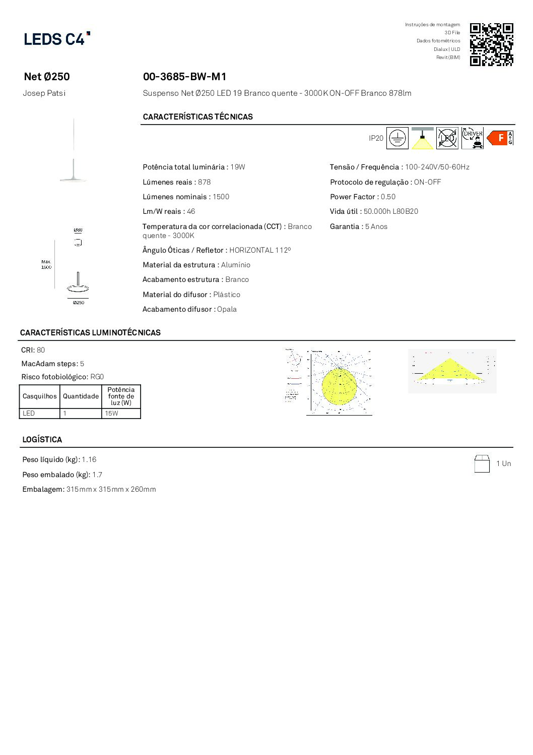 LedsC4 NET suspenso branco - Image 7