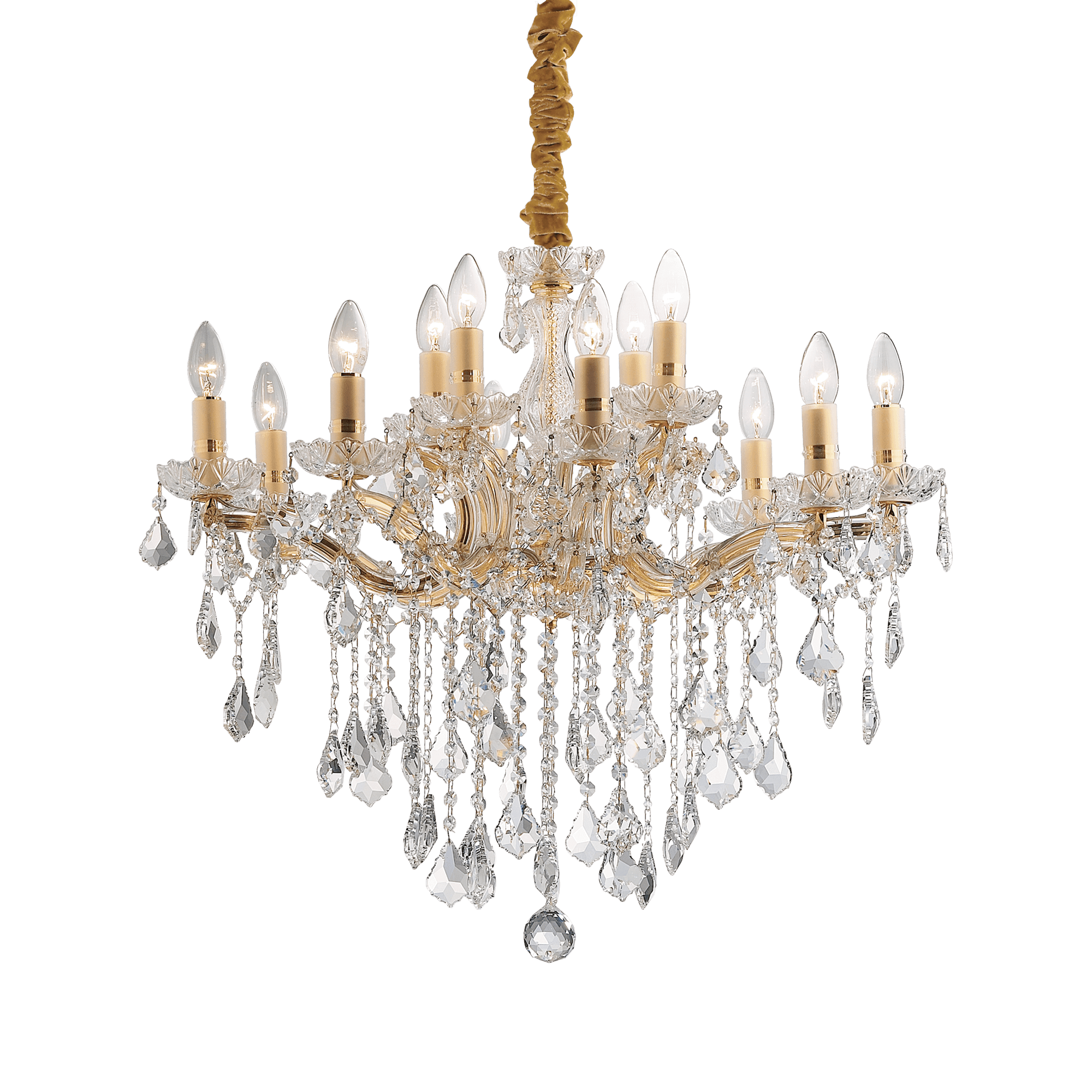 Lustre FLORIAN SP12 transparente/ouro