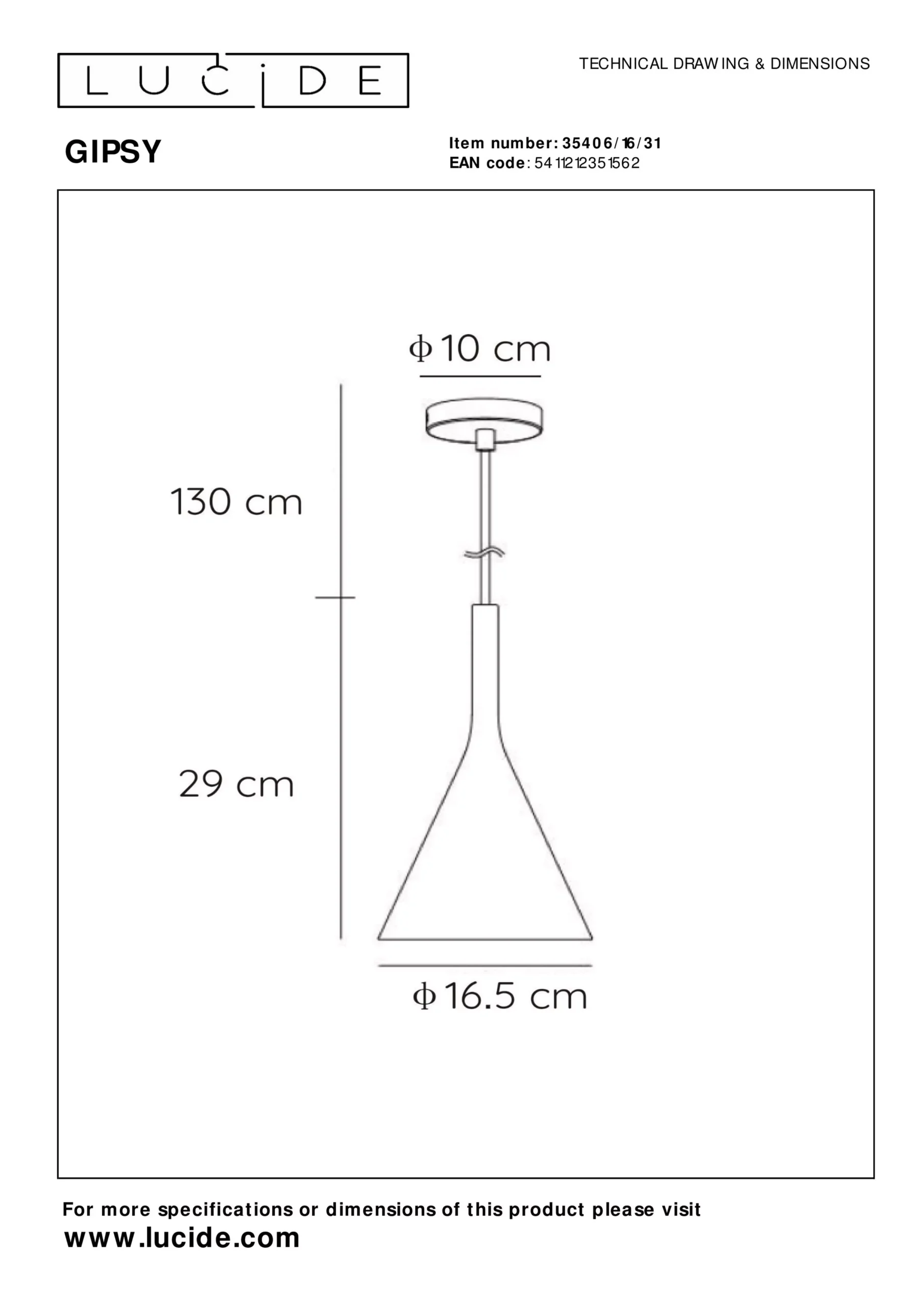Lucide GIPSY cone teto - Image 4