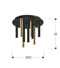 Schuller VARAS plafon preto - Image 3