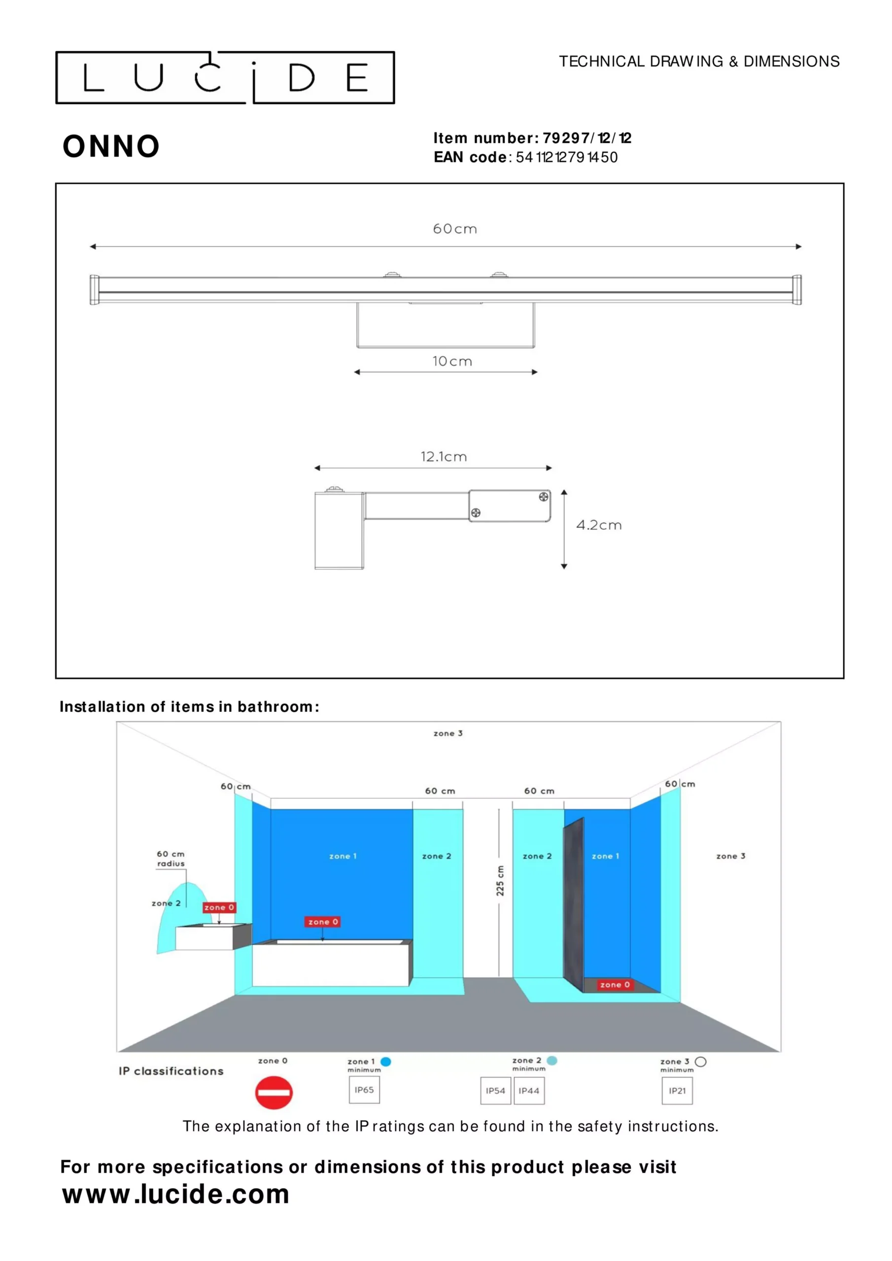 Lucide ONNO parede 11W - Image 4