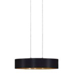 Suspensão MASERLO abajur preto/ouro