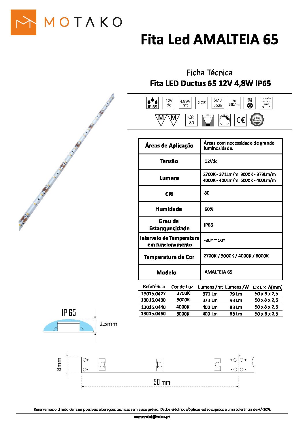KIT FITA LED DRIVER 4,8W IP65 2700k - Image 3