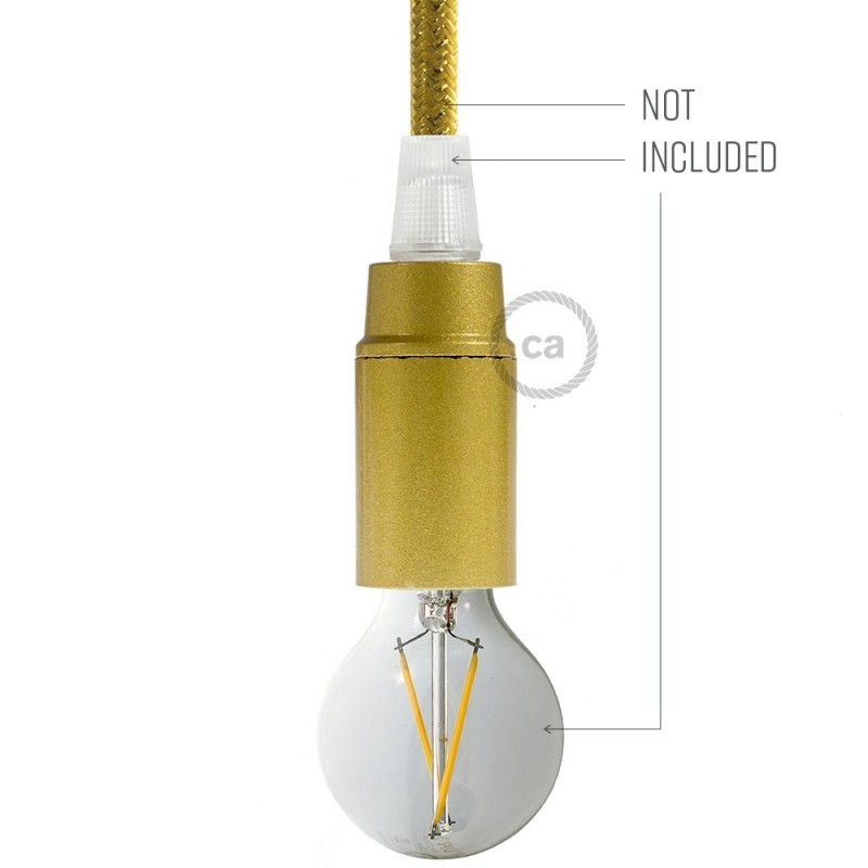 Suporte E14 liso dourado - Image 3
