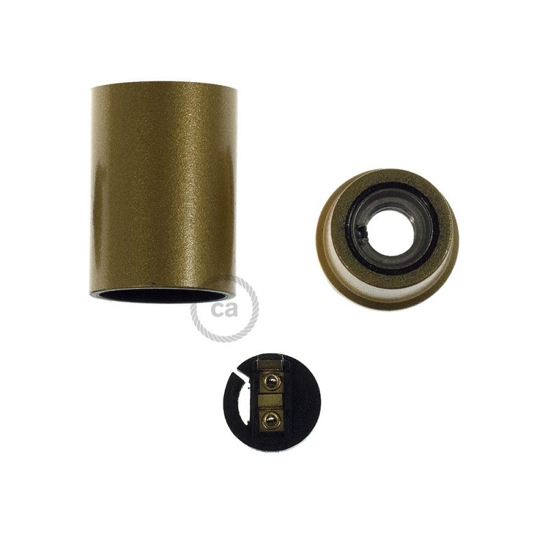 Suporte E14 liso dourado - Image 2